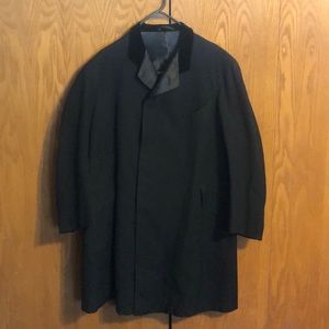 Vintage Wool Velvet and satin Men’s dress overcoat